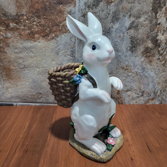 Decorative Bunny Rabbit White Figurine Easter Indoor Decor - Picture 14 of 14